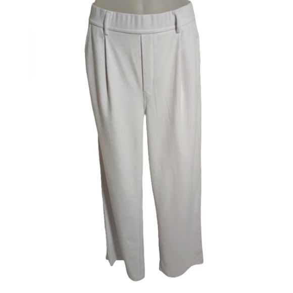 Halara Women’s White Elastic Waist Pocket Lounge Pants Stretchy Sz Small Tall - Picture 1 of 7